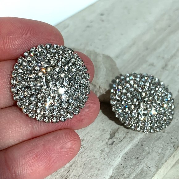 New ~ Anthropologie Rhinestone Disco Ball Post Earrings - Picture 6 of 10